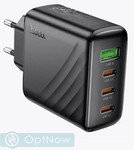 Адаптер питания Hoco CS27A Supply PD67W charger с кабелем Type-C to Type-C (1USB: 5V 3.0A/ 18Вт + 3Type-C: 45Вт), черный - фото 92297