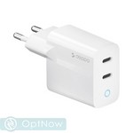 Адаптер питания Deppa 2Type-C Power Delivery/ QC3.0 GAN 45Вт D-11449 Белый - фото 92417