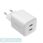Адаптер питания Deppa Gan 2Type-C Power Delivery 3.0А QC 4.0 45Вт (11479) Белый - фото 92589