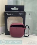 Чехол силиконовый Gurdini для AirPods 4 бордовый - фото 92624