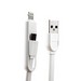 Дата-кабель USB Remax YARDS (RC-033T) 2в1 lightning & microUSB плоский (1.0 м) белый - фото 30690