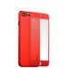 Чехол-накладка карбоновая Coblue 4D Glass & Carbon Case (2в1) для iPhone 8 Plus/ 7 Plus (5.5") Красный - фото 47858