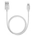 Дата-кабель USB Deppa ALUM MFI 8-pin Lightning алюминий/ нейлон D-72187 (1.2м) Серебристый - фото 62177