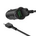 Разделитель автомобильный Hoco Z39 Farsighted dual port QC3.0 Car charger с кабелем Type-C (2USB: 3.6V-6.5V & 3A 18W) Черный - фото 71793