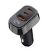 Разделитель автомобильный Deppa USB-A + 2xType-C : (PD/QC 3.0 D-11225, 100 Вт) с дисплеем, металл Черый - фото 91952