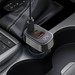 Разделитель автомобильный Deppa USB-A + 2xType-C : (PD/QC 3.0 D-11225, 100 Вт) с дисплеем, металл Черый - фото 91953