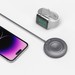 Беспроводное зарядное устройство Deppa QI Fast Charge 2в1 (D-23163) для Apple iPhone/ Watch 18Вт Графит - фото 92254