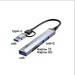 Переходник Remax RU-U7 Type-C/ USB multifunction adapter 5in1 (SD+TF+USB3.0+USB2.0) для MacBook Графитовый - фото 92446
